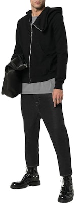 Rick Owens DRKSHDW 黑色斜拉链连帽夹克外套 DU20F1286-F Lookbook Rick Owens DRKSHDW 黑色斜拉链连帽夹克外套 DU20F1286-F