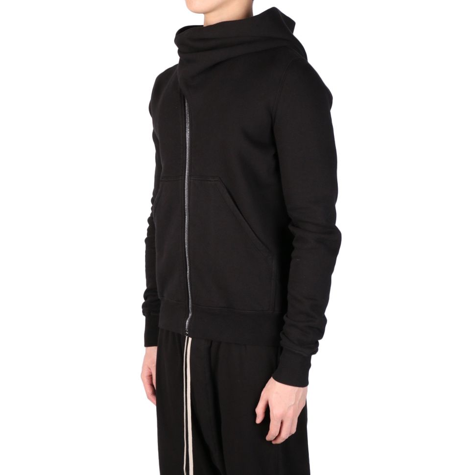 Details for Rick Owens DRKSHDW 黑色斜拉链连帽夹克外套 DU20F1286-F