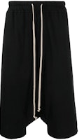 Rick Owens DRKSHDW Black Drawstring Drop Crotch Harem Shorts Men DU20S5380-RN Rick Owens DRKSHDW Black Drawstring Drop Crotch Harem Shorts Men DU20S5380-RN