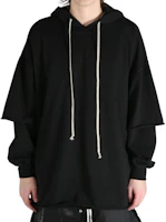Rick Owens DRKSHDW Black Hooded Solid Color Long Sleeve Sweatshirt DU01E3271RIG-09 Rick Owens DRKSHDW Black Hooded Solid Color Long Sleeve Sweatshirt DU01E3271RIG-09
