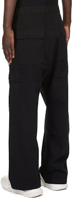 Rick Owens DRKSHDW 黑色中腰宽松裤 男士拉链工装裤 DU02D2354TW-09 Details for Rick Owens DRKSHDW 黑色中腰宽松裤 男士拉链工装裤 DU02D2354TW-09