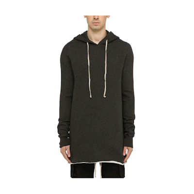 Rick Owens DRKSHDW Black Pullover Longline Hoodie Long Sleeve DU01C6285MF-09