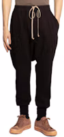 Shop Rick Owens DRKSHDW 男裝黑色寬鬆彈性錐形慢跑褲 DU01D1395 RIG-09