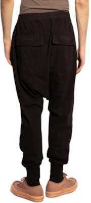 Rick Owens DRKSHDW Black Relaxed Fit Tapered Jogger Pants for Men DU01D1395 RIG-09 Purchase Rick Owens DRKSHDW Black Relaxed Fit Tapered Jogger Pants for Men DU01D1395 RIG-09
