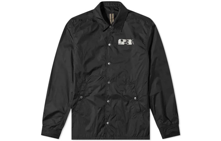 Rick Owens DRKSHDW Black Single-Breasted Collar Jacket DU01B7782ND-09