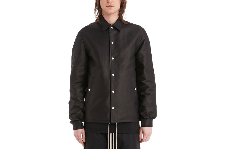 Shop Rick Owens DRKSHDW 黑色单排扣夹克 秋季外套 DU02A3782NDK-09