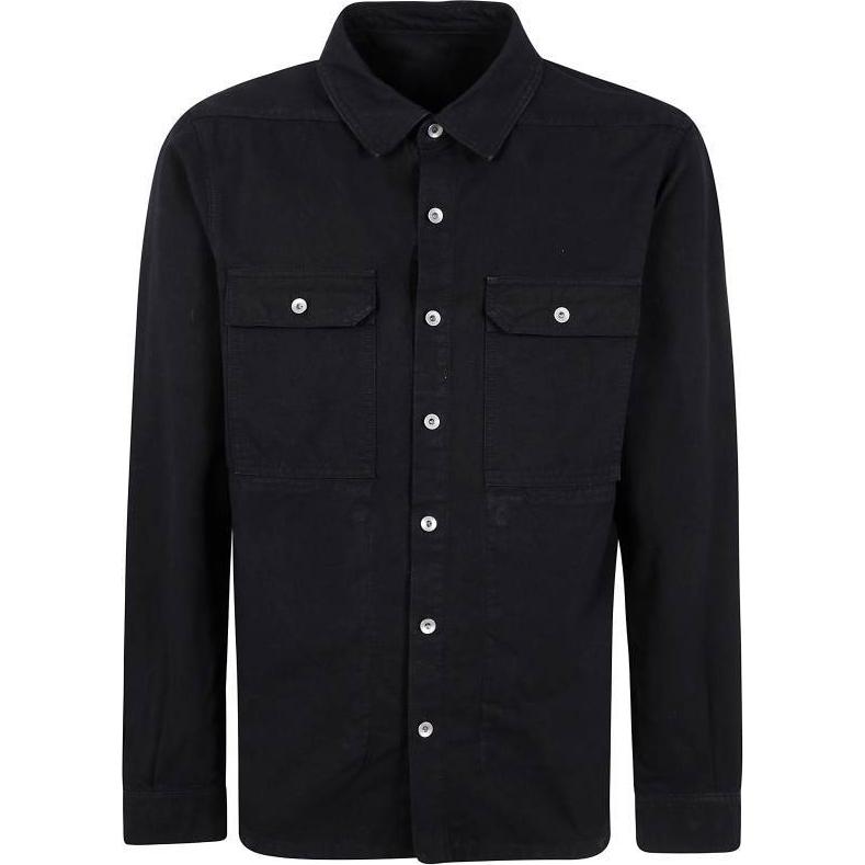 Rick Owens DRKSHDW Black Single-Breasted Long-Sleeve Jacket DU01E3755CVS-09