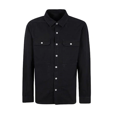 Rick Owens DRKSHDW Black Single-Breasted Long-Sleeve Jacket DU01E3755CVS-09