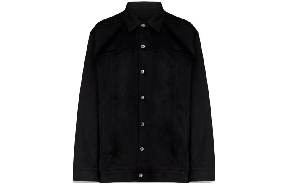 Rick Owens DRKSHDW Black Single-Breasted Long Sleeve Jacket DU01B7761DBK-09
