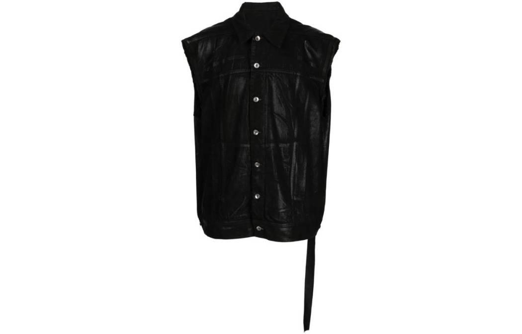 Rick Owens DRKSHDW Black Sleeveless Button-Up Jacket DU01C6762BF13390