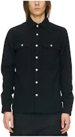 Rick Owens DRKSHDW Black Solid Button-Up Long Sleeve Jacket DL02C3795WOOLJP-09 Rick Owens DRKSHDW Black Solid Button-Up Long Sleeve Jacket DL02C3795WOOLJP-09