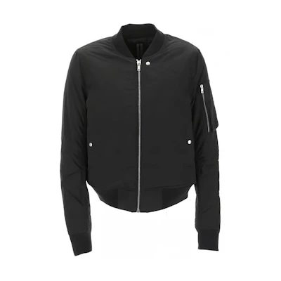 Rick Owens DRKSHDW Black Solid Color Slim Fit Long Sleeve Jacket DU02B4771MU09