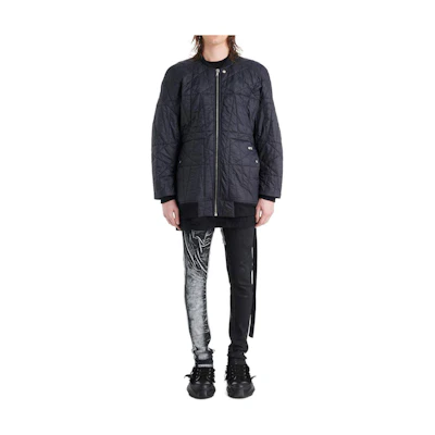 Rick Owens DRKSHDW Black Solid Color Zipper Jacket 1321690M14011