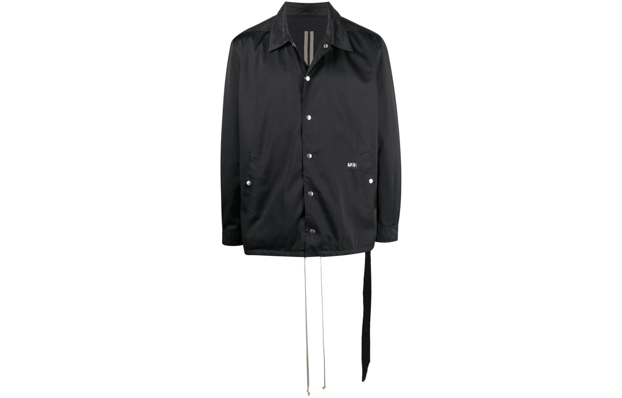 Rick Owens DRKSHDW Black Solid Straight-Cut Single-Breasted Jacket DU21S2782TWR-09
