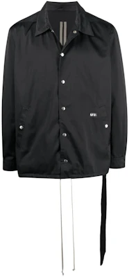Rick Owens DRKSHDW Black Solid Straight-Cut Single-Breasted Jacket DU21S2782TWR-09 Buy Rick Owens DRKSHDW Black Solid Straight-Cut Single-Breasted Jacket DU21S2782TWR-09