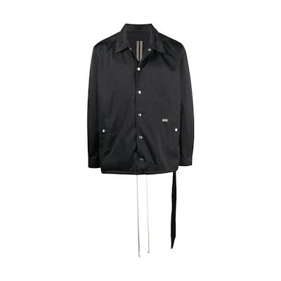 Rick Owens DRKSHDW Black Solid Straight-Cut Single-Breasted Jacket DU21S2782TWR-09