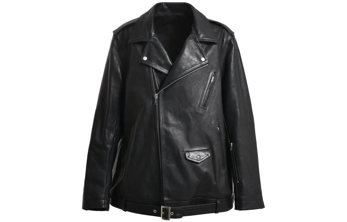 Rick Owens DRKSHDW Black Solid Zip-Up Collared Long Sleeve Jacket DL02C3791LHJP-09