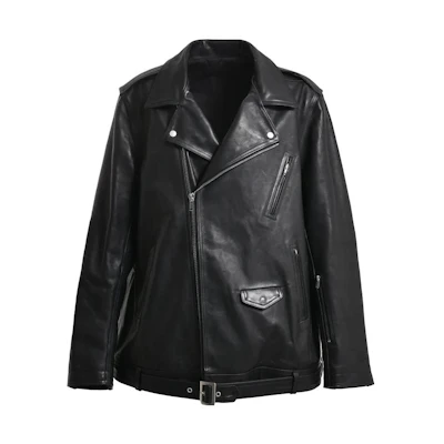 Rick Owens DRKSHDW Black Solid Zip-Up Collared Long Sleeve Jacket DL02C3791LHJP-09