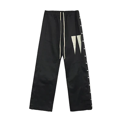 Rick Owens DRKSHDW Black Straight-Leg Pants with Side Buttons Unisex. DU01C6393-MUEH1