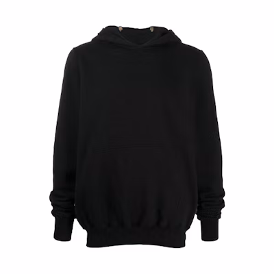 Rick Owens DRKSHDW Black Stretch Knit Drawstring Hoodie Unisex DU20F1289-FRBlack