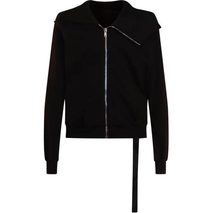 Rick Owens DRKSHDW Black Zip-Up Collared Jacket DU02D2286RIG-09
