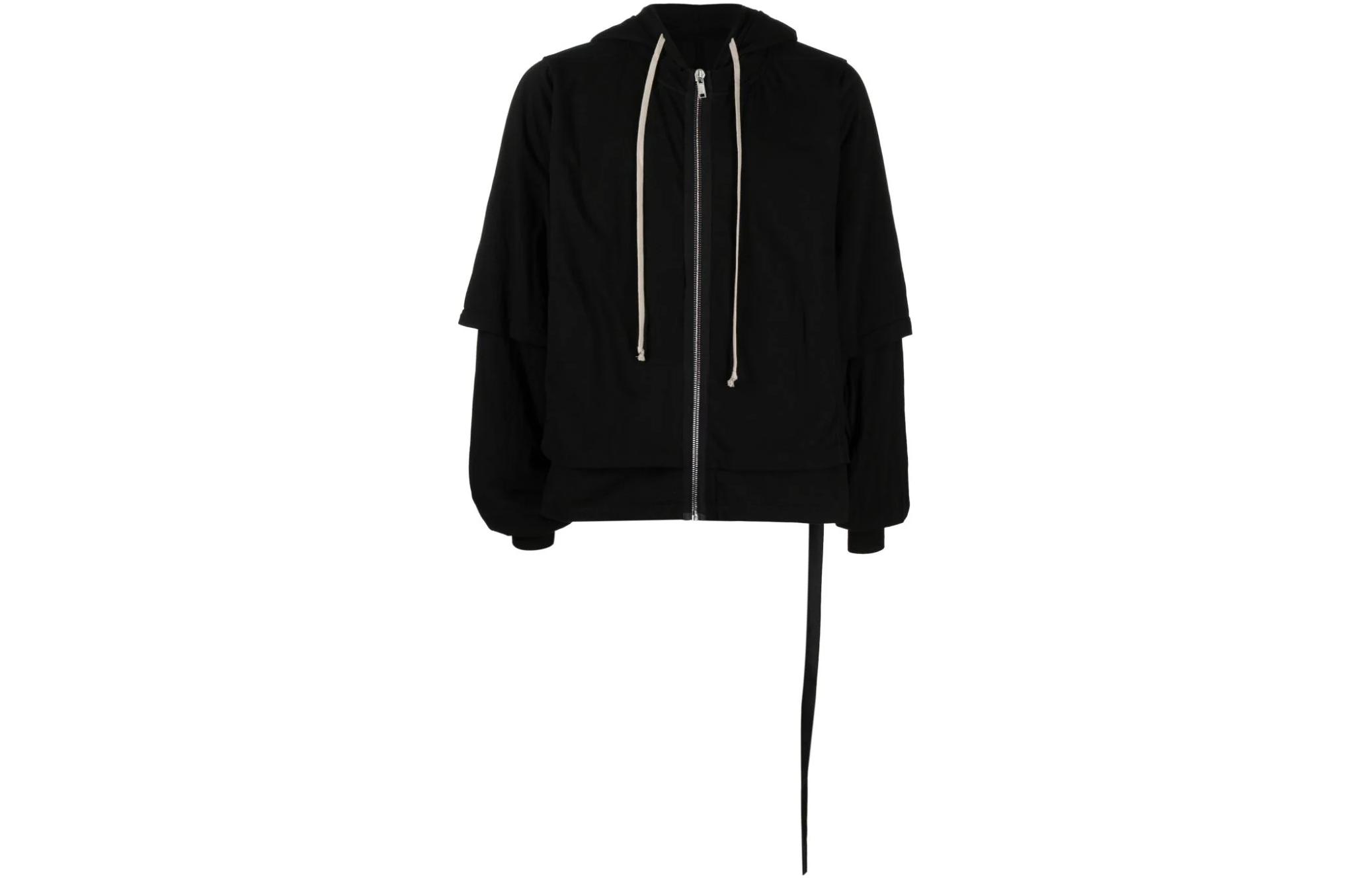 Rick Owens DRKSHDW Black Zip-Up Hoodie DU02C5270RNPAD-09