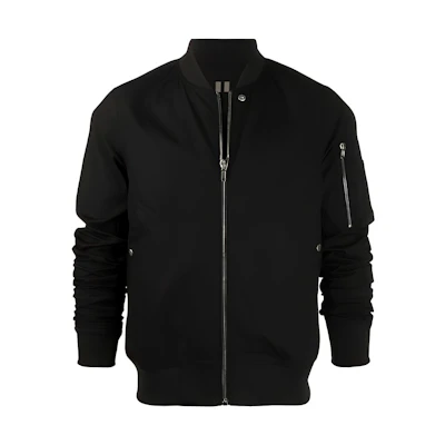 Rick Owens DRKSHDW Black Zipped Flight Jacket DU20S5774TEEP109-08