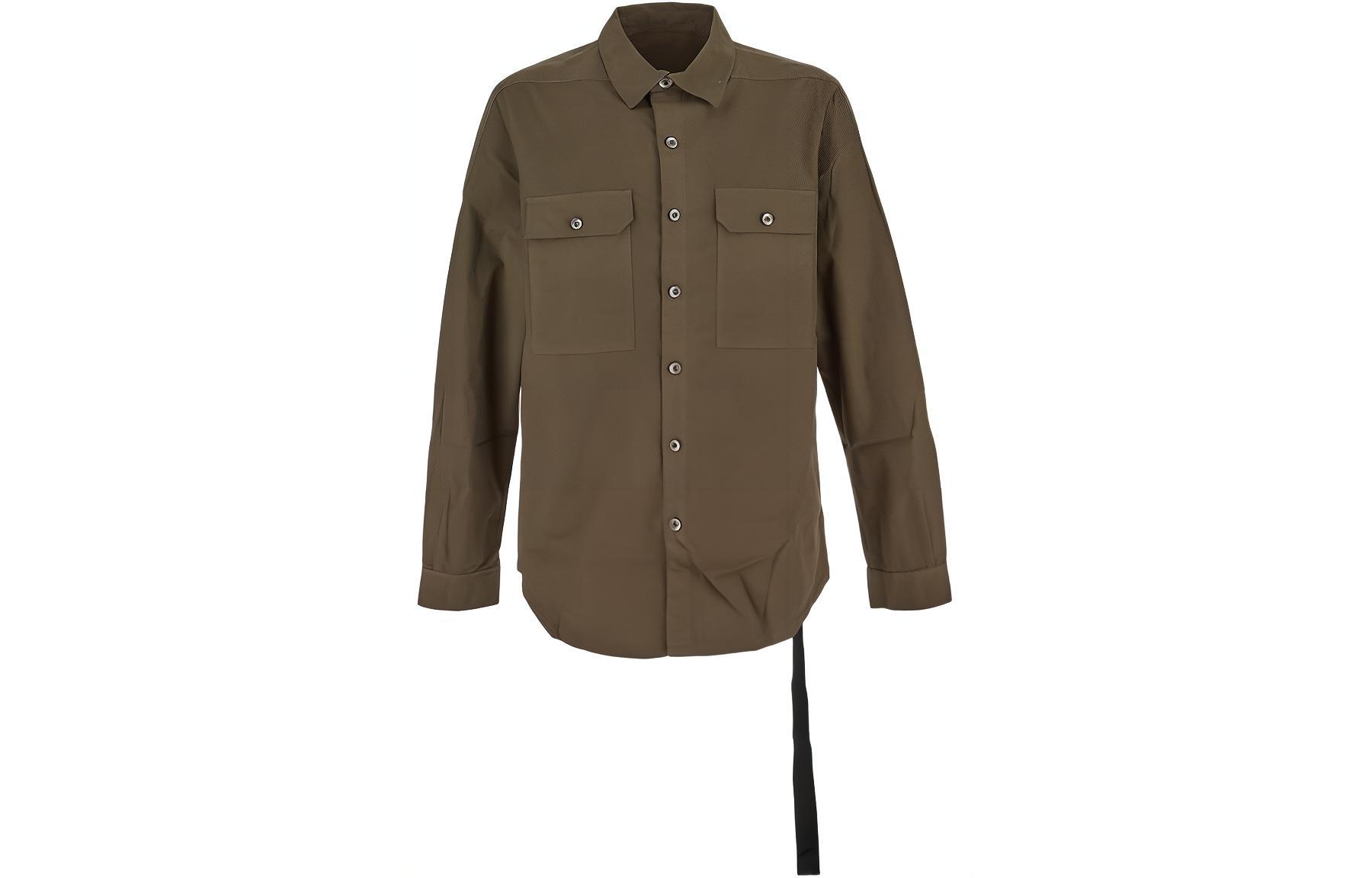 Rick Owens DRKSHDW Brown Monochrome Button-Up Jacket DU01D1296P-34