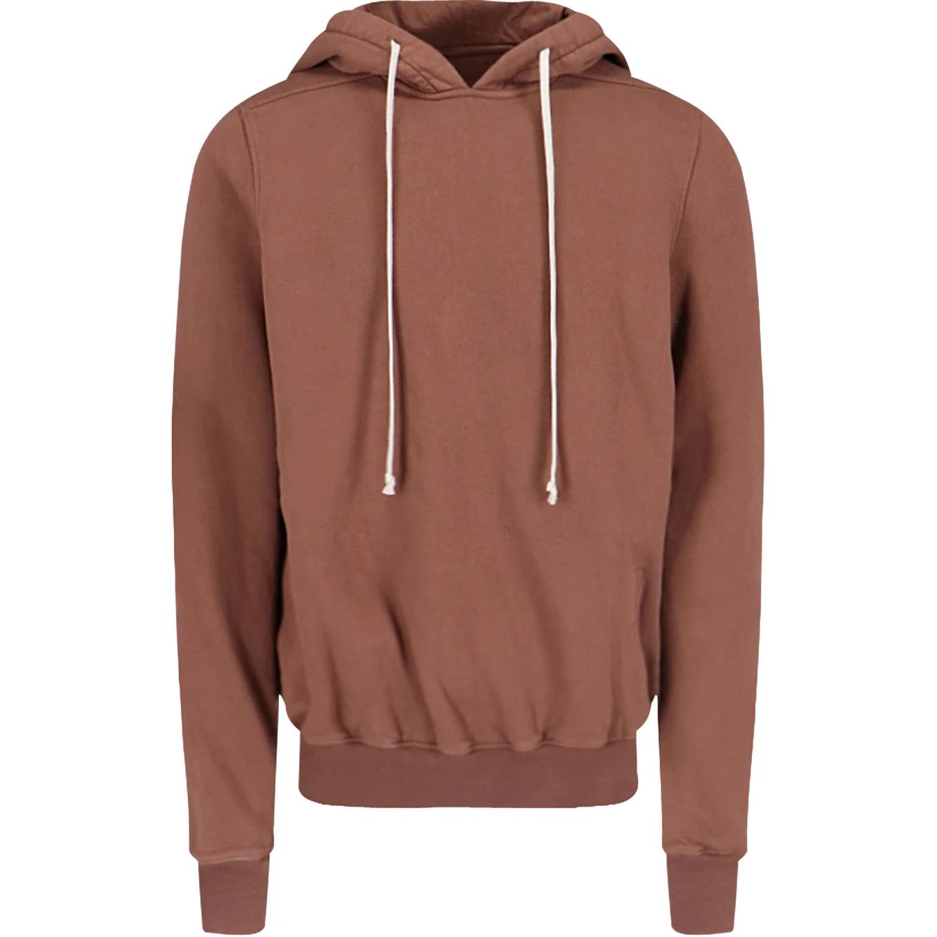 Rick Owens DRKSHDW Brown Solid Color Drawstring Hooded Sweatshirt DU02D2288F-83