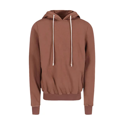 Rick Owens DRKSHDW Brown Solid Color Drawstring Hooded Sweatshirt DU02D2288F-83
