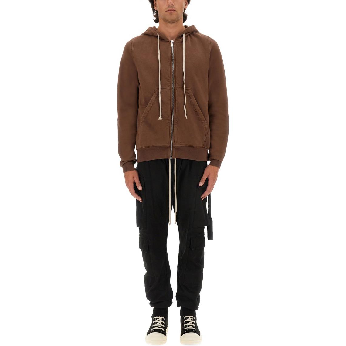 Rick Owens DRKSHDW Brown Zip-Up Hoodie Jacket DU02D2276F-83