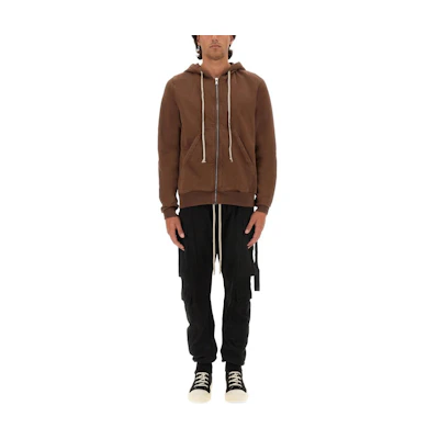 Rick Owens DRKSHDW Brown Zip-Up Hoodie Jacket DU02D2276F-83