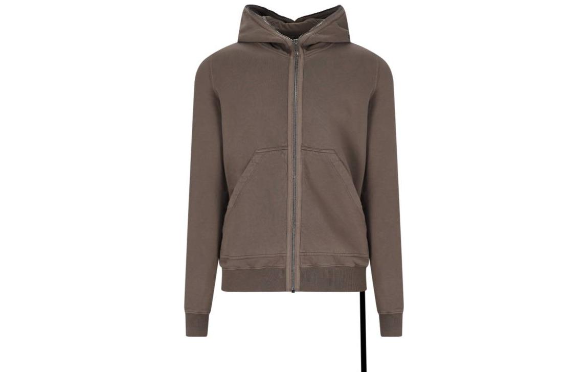 Rick Owens DRKSHDW Brown Zip-Up Hoodie Jacket with Long Sleeves DU02C5291F34