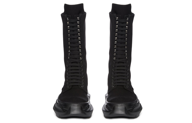 Rick Owens DRKSHDW Canvas High-Top Sneaker Boots 'Black' 圖 3