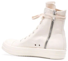 Shop RICK OWENS DRKSHDW Fogachine Cargo 帆布時尚板鞋 白色