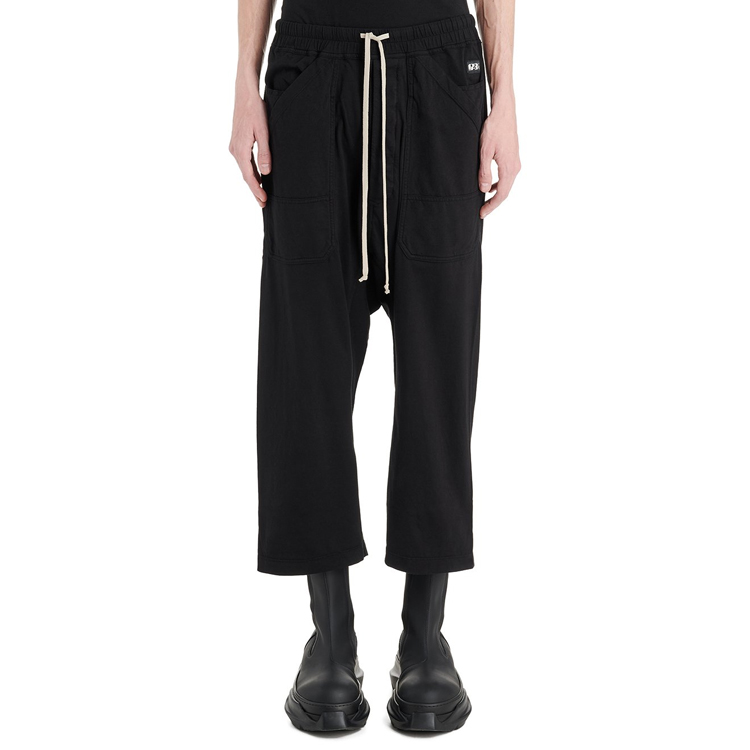 Shop Rick Owens DRKSHDW Celana Sweatpants Jersey Katun DU21S2375RN-09