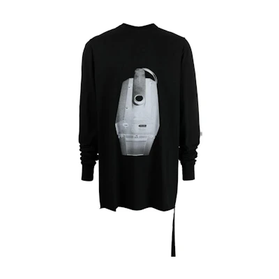Rick Owens DRKSHDW Crewneck Sweatshirt Photo Print Unisex Black DS01B7245 RIGEP1