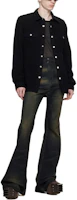 Lookbook Rick Owens DRKSHDW 男士高腰隱藏拉鍊牛仔褲 黑色洗舊款 Du02c5365sdm84