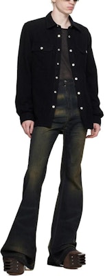 Rick Owens DRKSHDW 男士高腰隱藏拉鍊牛仔褲 黑色洗舊款 Du02c5365sdm84 Lookbook Rick Owens DRKSHDW 男士高腰隱藏拉鍊牛仔褲 黑色洗舊款 Du02c5365sdm84