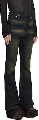 Rick Owens DRKSHDW 男士高腰隱藏拉鍊牛仔褲 黑色洗舊款 Du02c5365sdm84 Shop Rick Owens DRKSHDW 男士高腰隱藏拉鍊牛仔褲 黑色洗舊款 Du02c5365sdm84