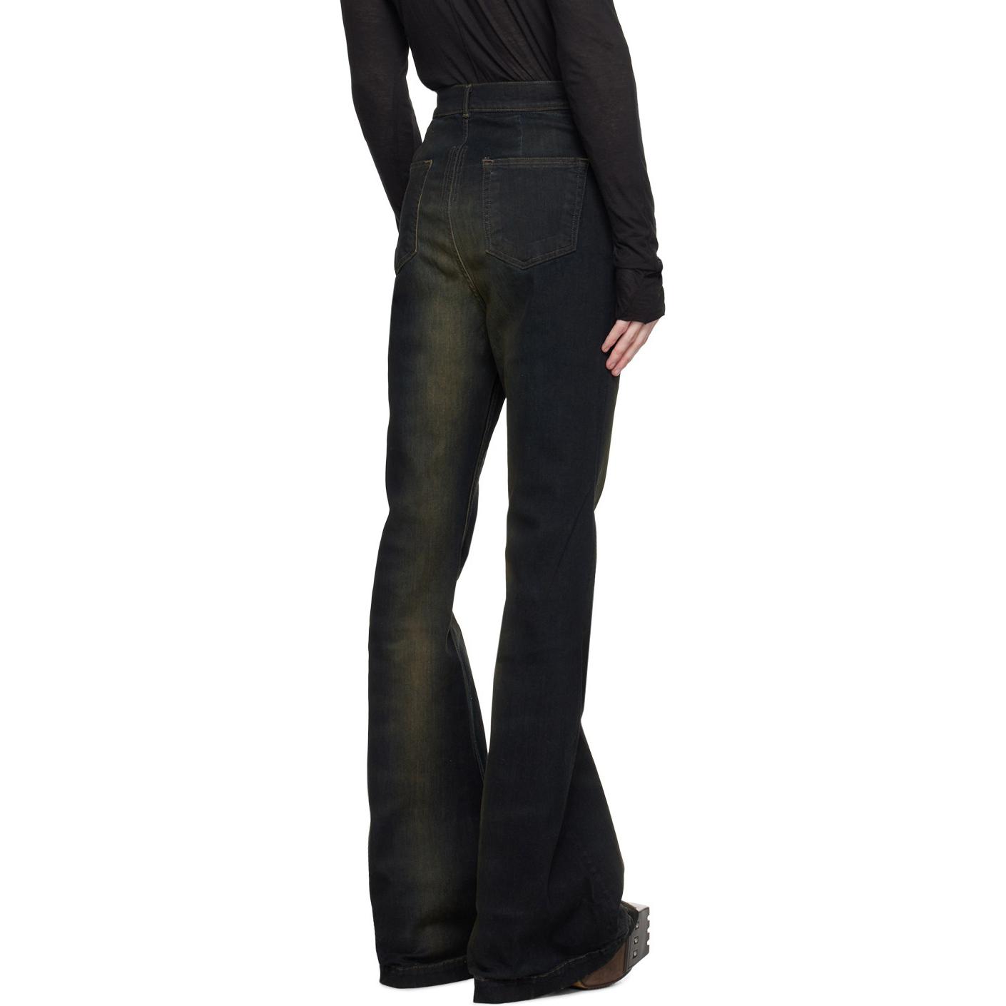 Purchase Rick Owens DRKSHDW 男士高腰隱藏拉鍊牛仔褲 黑色洗舊款 Du02c5365sdm84