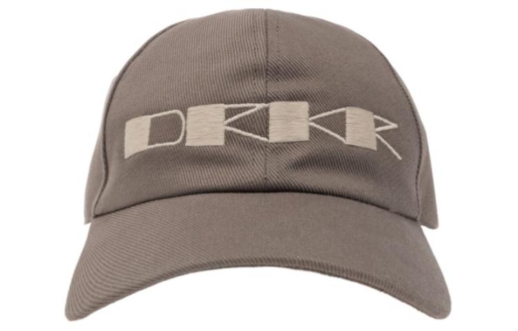 Rick Owens DRKSHDW Embroidered Cotton Baseball Cap Brown  Hat 25356353