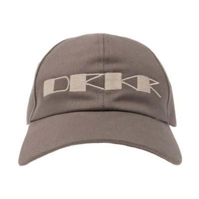 Rick Owens DRKSHDW Embroidered Cotton Baseball Cap Brown Hat 25356353