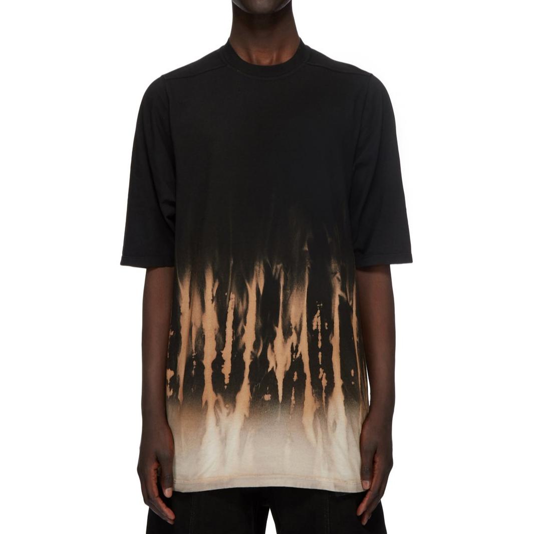 Rick Owens DRKSHDW Faded Pattern Crewneck T-Shirt  Black FW24. DU02D2274RNSUN-0983