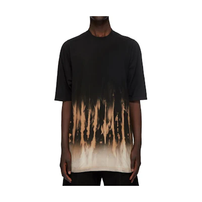 Rick Owens DRKSHDW Faded Pattern Crewneck T-Shirt Black FW24. DU02D2274RNSUN-0983