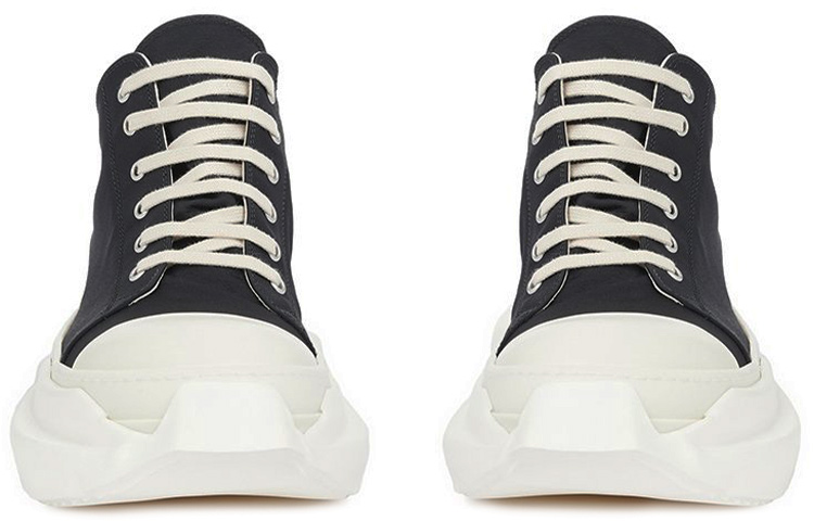 Lookbook RICK OWENS DRKSHDW Fogach Instract 面棉布羅緞幫低運動鞋 黑色