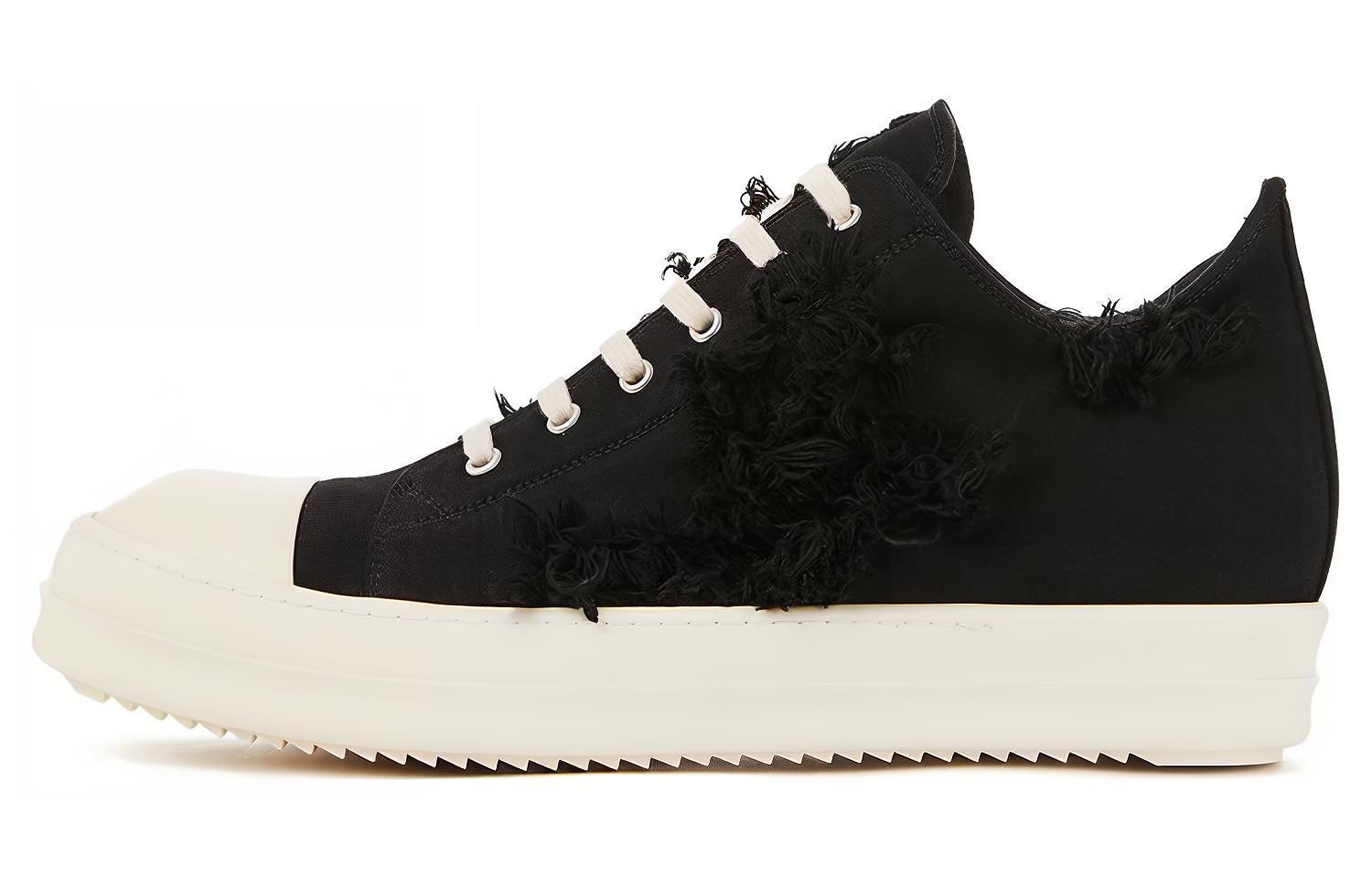 Rick Owens DRKSHDW Fogachine Slashed Stretch Denim Low 'Black Milk' DU01B7802-SBSLH-911