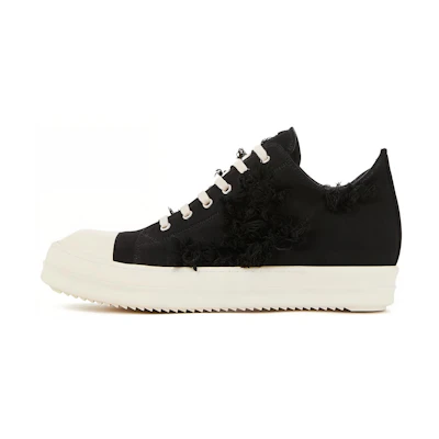 Rick Owens DRKSHDW Fogachine Slashed Stretch Denim Low 'Black Milk'