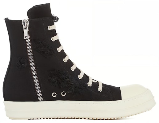 Rick Owens DRKSHDW Fogachine Slashed Stretch Denim High 'Black Milk' DU01B7800-SBSLH-911 Order Rick Owens DRKSHDW Fogachine Slashed Stretch Denim High 'Black Milk' DU01B7800-SBSLH-911