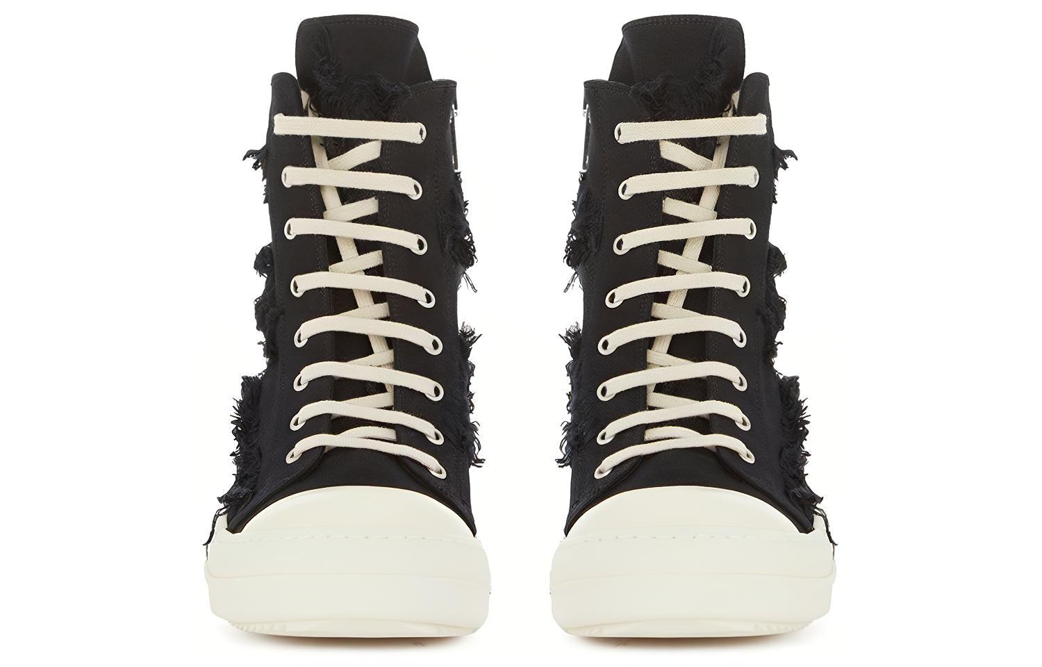 Lookbook Rick Owens DRKSHDW Black Milk Jeans Robek Elastis Tinggi DU01B7800-SBSLH-911